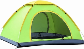 YYDS Tents for Camping Quick Open Tent Waterproof Anti-UV Tent Hiking Large Space Sun Shelter Beach Outdoor Tents Portable Camping 1-2/3-4 People Camping Tents (Color : Green, Size : 3-4 Person)