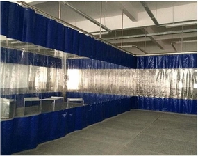 ZHANGQINGXIU PVC Transparent Tarpaulin Thick Waterproof Cover Tarpaulin, Heavy Duty Outdoor Curtains with Grommets for Partition Windproof Anti Fog, Customizable (Color : Blue, Size : 2x3m)