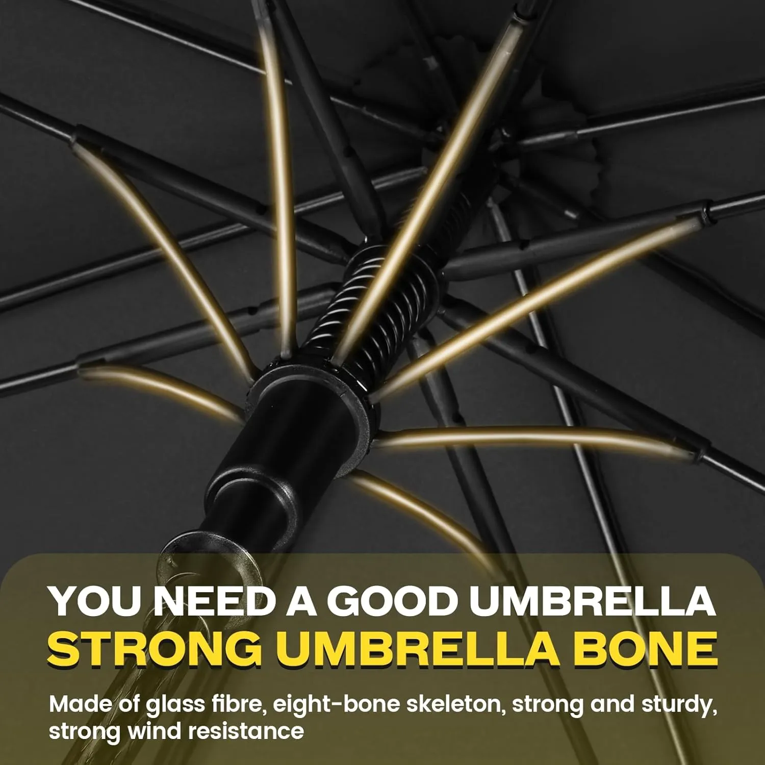 ZOMAKE 62/68 Inch Golf Umbrella Extra Large Oversized Umbrella Windproof Automatic Open with Double Canopy Vented for Rain