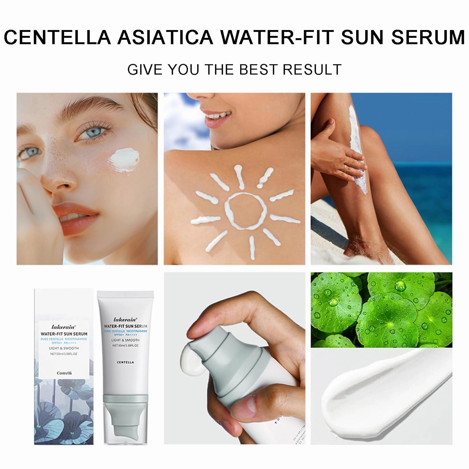 𝐶𝑒𝑛𝑡𝑒𝑙𝑙á Sunscreen SPF 50, Face Sun Screen Long-Lasting, Cen-tella Madagascar Sunscreen, Korean Skincare (Blue 2)